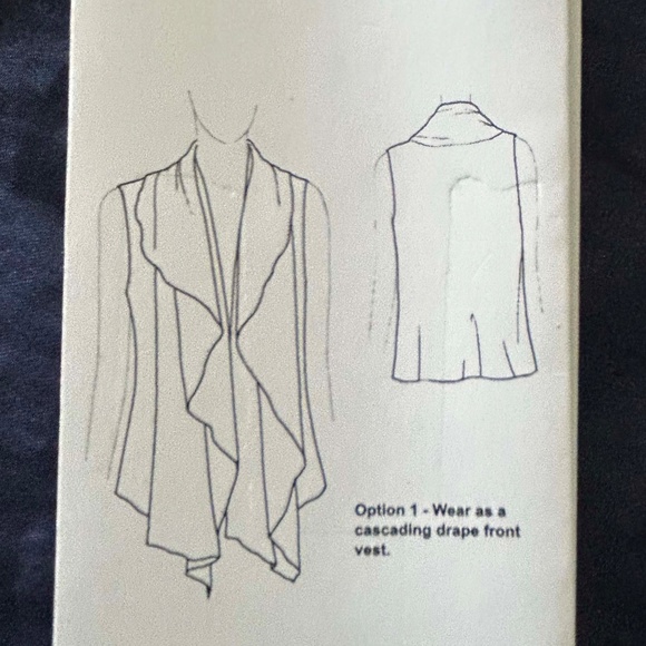 VEST, LUXE KNIT, BLUE, SZ 1X, 4 IN 1 STYLES, JOAN RIVERS, IN ORIGINAL BAG, TAG - Picture 11 of 15